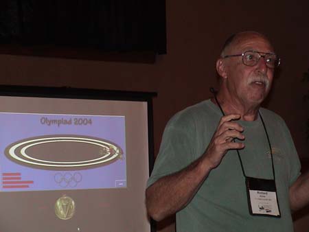 Richard Kilmer leads his team in presenting their hack ack entry.